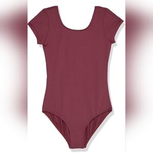 Bloch Burgundy Short Sleeve Leotard